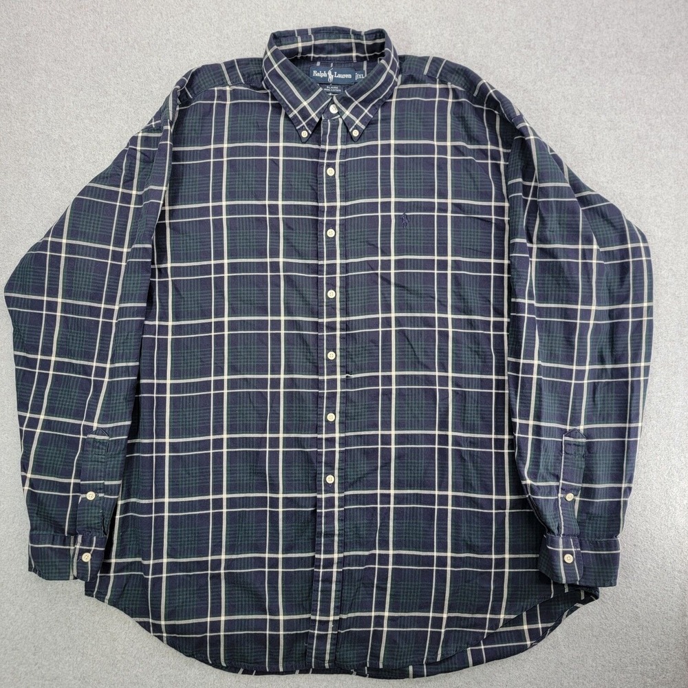 Ralph Lauren Polo shirt Mens XL blaire  Plaid  Long Sleeve Button Down  casual